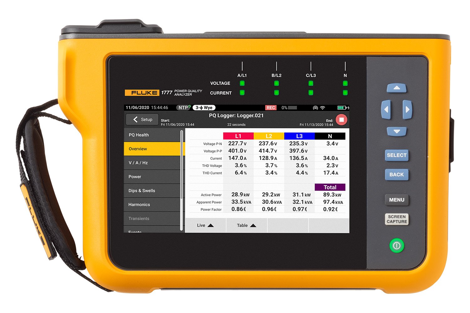 Fluke 1770 系列三相電能質(zhì)量分析儀